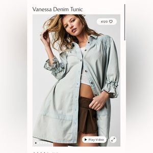 Free People Vanessa Denim Tunic